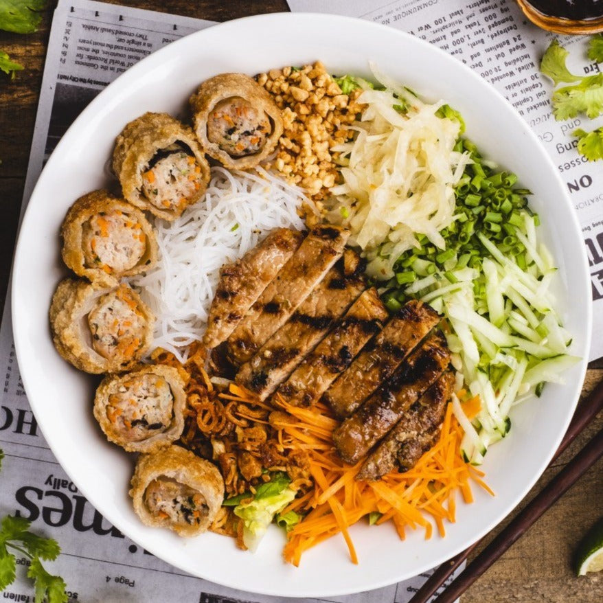 35B Bun Thit Nuong and Cha Gio Grilled Pork and Fried Rice Paper