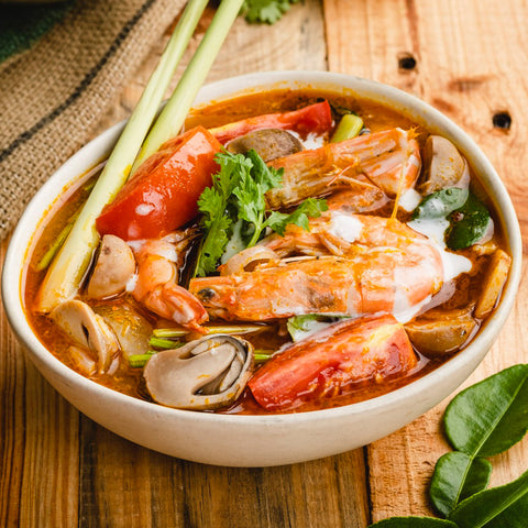 Shrimps in Hot and Sour Soup