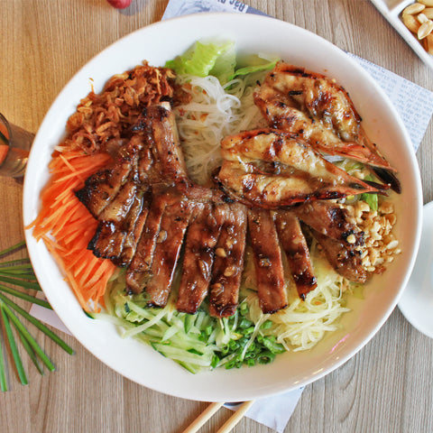 35A Bun Tom Thit Nuong: Grilled Prawns and Grilled Pork